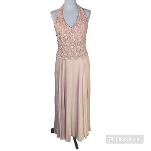 Dress Gown 10 Formal Wedding Pink Peach CAMERON BLAKE by MON CHERI